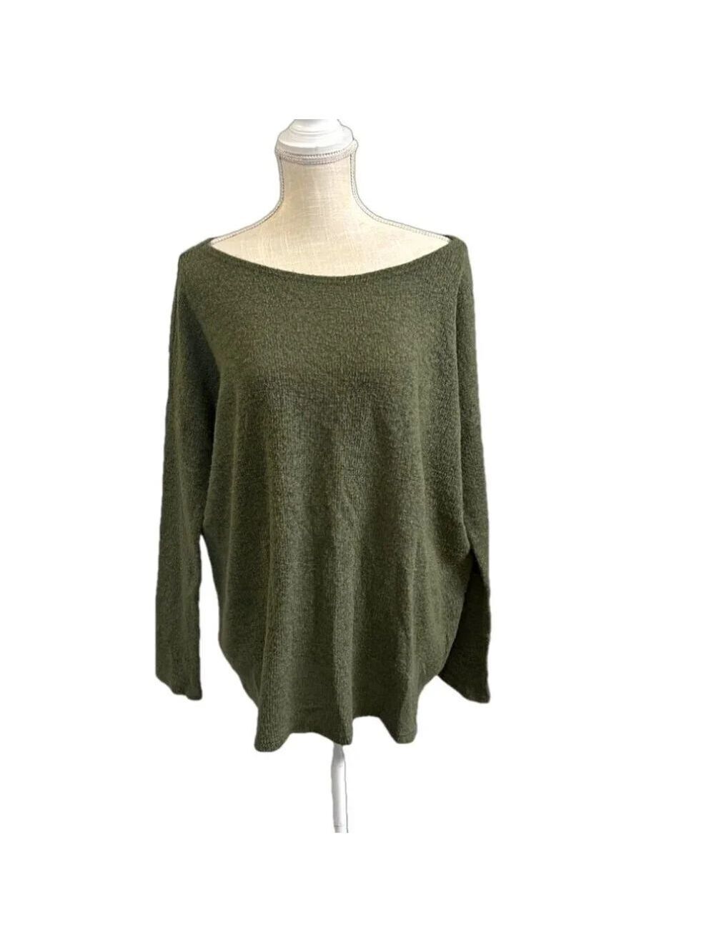 Women's Piko 1988 Army Green Lightweight Oversized Pullover Sweater. Size S